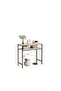 Narrow console table, small two-tiered entryway table, sofa table with two support bars - 3