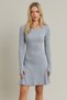 Women's Gray Melange Tie-Up Camisole Mini Dress Fry2175 - 2
