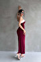 Strapless Neckline Sandy Dress - Stretchy Fabric Maxi Length Prom Dress - 7