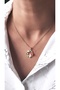 Colorful Floral Cat Figure Steel Necklace - 2