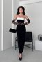 Strapless Neckline Sandy Dress - Stretchy Fabric Maxi Length Prom Dress - 6