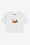 Women's White T-Shirt Colorful Minimal Animal Printed Summer - 3