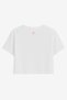 Women's White Short T-Shirt Colorful Animal Printed Summer Semi Crop T-Shirt - 4