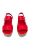 Women's Red Orthopedic Genuine Leather Sandals – Comfortable Anatomical Sole Velcro Summer Sandals - 4