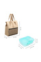3/4/5 Convertible 1650ml Bento Lunch Box w/ Lunch Bag-Green - 8