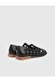 Nadzeya Genuine Leather Black Women's Sandals - 4