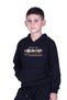 Boy's Track Suit with Hooded Kangaroo Pocket and Creati̇ve Text Printed - 3