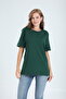 Women's 100% Cotton Nefti Green Crew Neck Oversize Boyfriend T-Shirt - 6