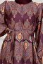 Balloon Sleeve Satin Adel Dress-Purple - 4