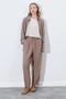 Women's Soil Waist Elastic Carrot Cut Linen Trousers