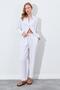 Women's Natural Elastic Waist Carrot Cut Linen Trousers