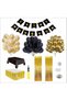 Gold, Black, Transparent Theme Birthday Set