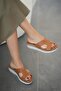 Tokyo Women's Genuine Leather Slippers Tan - 2