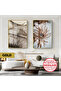 Amazing | (Geven) Flower and Mushroom Combination | Framed Glass Table 2 Pieces Vertical