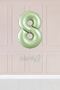8 Retro Green Number Balloon 34 Inch 8 Years Old Balloon