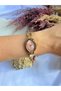 Vintage Adjustable Cord Gold Inside Pink Women Wrist Watch