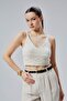 3 Pieces 100% Genuine Leather Stylish Yellow Buckle Women's Belt - 2