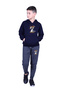 2-Piece Boy's Printed Kangaroo Pocket Hooded Track Suit Set - 4