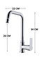 Kitchen Sink Faucet Chrome Modern 360 Degree Rotate Moving Head Princeton Body Warranty L Faucet - 6