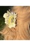 Copy - Trend Envy Big Artificial Rose Flower Neon Yellow Color Clothespin Clip Buckle Female Child Buckle