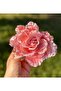 Trend Envy Big Artificial Satin Rose Flower Shiny Powder Pink Crotch Snap Clip Buckle - 6