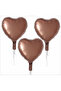 3 Pieces Heart Foil Balloon Caramel 18 Inc