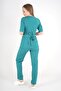 Operation Green Elegant Model Surgical Uniform Tie-Detail Scrubs Set - 6
