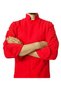 Chef Jacket Red Color Unisex Snap Fastener Long Sleeve Chef Cook Kitchen Jacket - 2