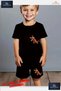 Children's Unisex “Speckle Orange “ Special Printed Crew Neck T-Shirt - Shorts Set - 2