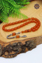 Orange Capsule Cut Silver Acceleration Tassel Fire Amber Prayer Beads 201024373 - 3