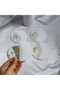 Natural Cipso Floral White Round Set of 4 Coasters – Elegant Gift Set - 2