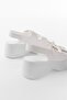 24414-572 White Buckle Daily Wedge Heel Women's Sandals - 5