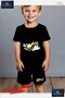 Children's Unisex “Goalkeeper Green Jersey“ Custom Printed Crew Neck T-Shirt - Shorts Set - 2