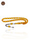 Yellow Barley Cut Acceleration Silver Tassel Fire Amber Prayer Beads 201024364