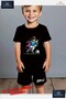 Children's Unisex “Football Child Number 24“ Custom Printed Crew Neck T-Shirt - Shorts Set - 2