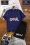 Children's Unisex “Goal Lekeli Written Ball“ Special Printed Crew Neck T-Shirt - Shorts Set