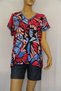 Patterned Mira Crepe Loose Fit Plus Size Women's Blouse
