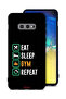 غطاء حماية لهاتف Samsung Galaxy S10e، Eat Sleep Gym Repeat