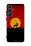 غطاء حماية لهاتف Samsung Galaxy S24 Plus 5G بتصميم غزال وقمر