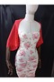 Ariane Chiffon Short Sleeve Shawl Pomegranate Flower - 7