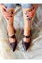 Veroni̇ka Brown Patent Leather Strappy Buckle 5 cm Heeled Sandals - 4