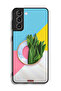 Samsung Galaxy S21 5G Protective Case Cover Leaves Abstract Pattern - 3
