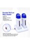 Double Roll-on Wax Heater Set with Charging Base, Blue and White - 2