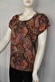 Women's Loose-Fitting Plus-Size Blouse with Shawl Pattern - 2
