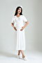 Tuba Ecru Flange Sleeve Lace Maternity Nightgown-Dressing Set of 2 - 6