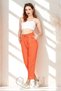 Women's High Waist Slim Tulle Summer Elastic Waist Lace-Up Pomegranate Flower Pants