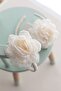 Silver Stone Embroidered Cream Organza Rose Children's Crown - 2