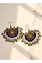 Handmade Crochet Dangle Earrings – Colorful Bohemian Style Lightweight Women's Accessory