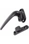 Window Handle 2PCS Universal Black Aluminum Alloy Window Door Handle Right Left Replacement Hardware