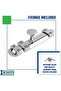 IRONTITE® 2 Pack Chrome Sliding Door Lock - Surface Mounted, Perfect Slide Bolt Lock for Bedrooms, - 4